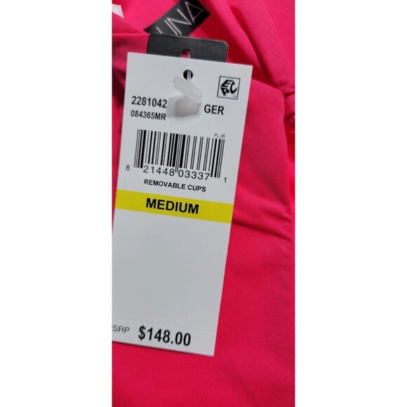 Soluna One Piece Swimsuit Tahity Asymetrical Size Medium Color Geranium New - Picture 6 of 9